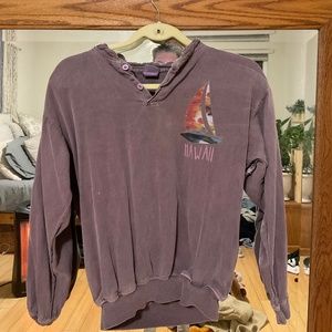 dusty purple pullover Hawaii sweater